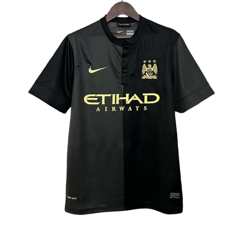 0388bca8-2 2013/14 Manchester City Retro Away Football Jersey - Image 1