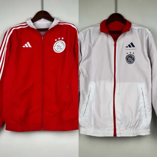 2023-2024 Ajax Reversible Windbreaker（Red-White）Soccer Jersey 1:1 Thai Quality