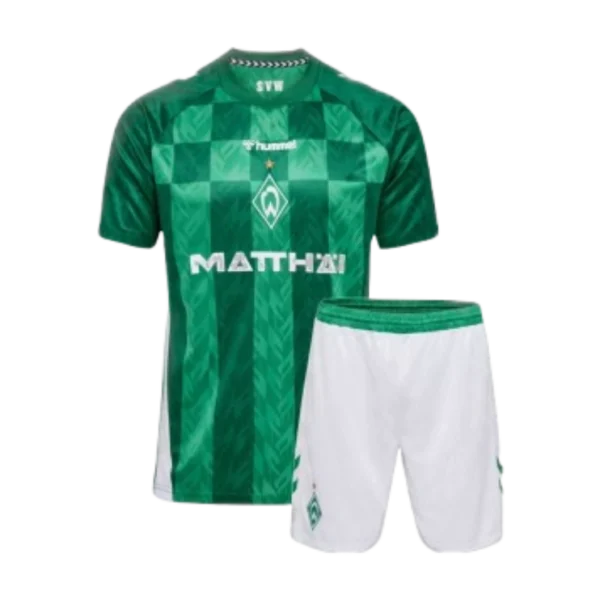 24-25 Werder Bremen Home Kids Kit Soccer Jerseys