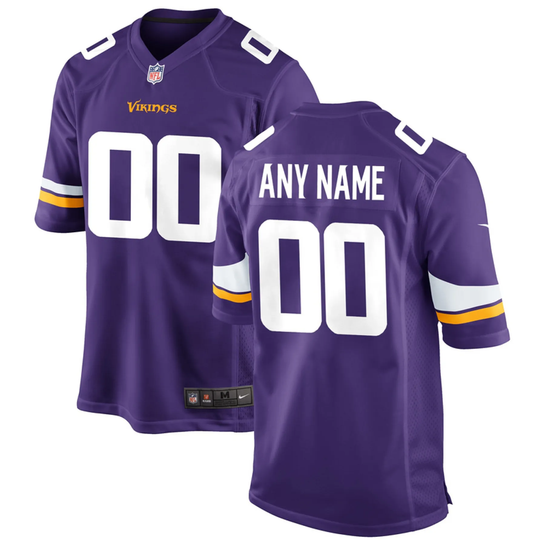 52cbf7c2b5 Men's Minnesota Vikings Nike Purple Custom Game Jersey - Image 1