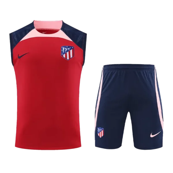 Atletico Madrid Sleeveless Training Kit (Top+Shorts) Red 2023-24