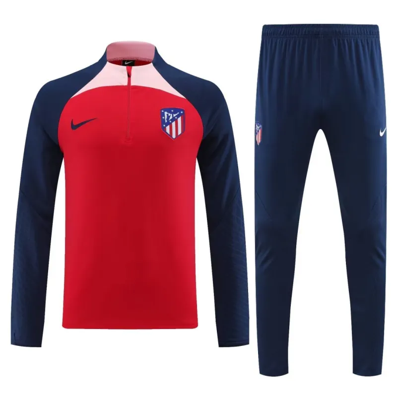 8c474cc832 Atletico Madrid Zipper Sweatshirt Kit(Top+Pants) Red 2023-24 - Image 1