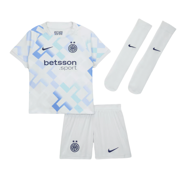 Kids Inter Milan Away Kit 2025-26 (Jersey+Shorts+Socks)