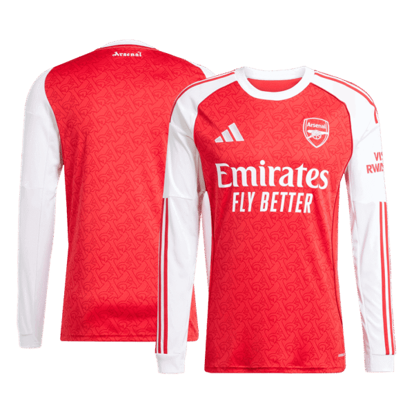 Arsenal Long Sleeve Jersey Home Football Shirt 2025-26
