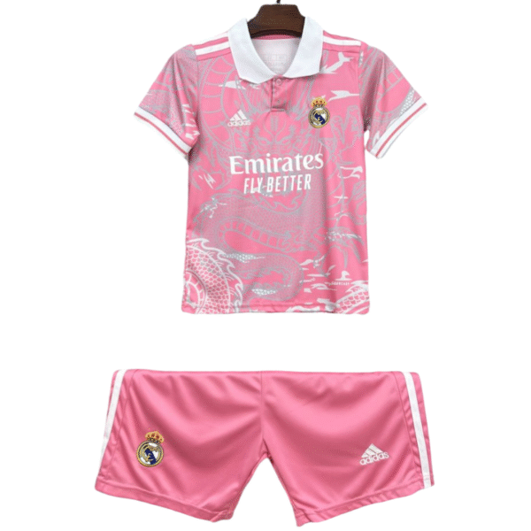 23-24 Real Madrid Pink Dragon Fan Special Edition Kid Kit football jersey