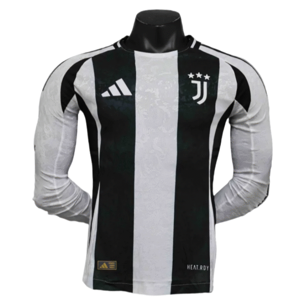 24-25 Juventus Home Soccer Jersey Player Version Long Sleeve