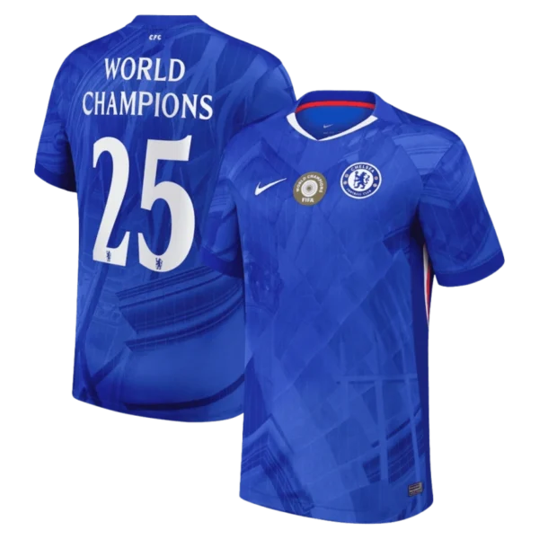 Chelsea Cup Dri FIT ADV home jersey for 2025-26 season -World Champion 25 badge
