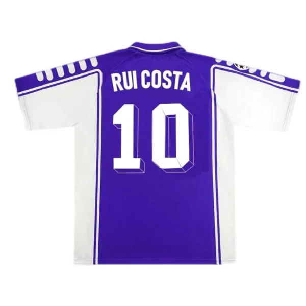 Fiorentina BATISTUTA #9 RUI COSTA #10    1999/00 Retro Jersey Home
